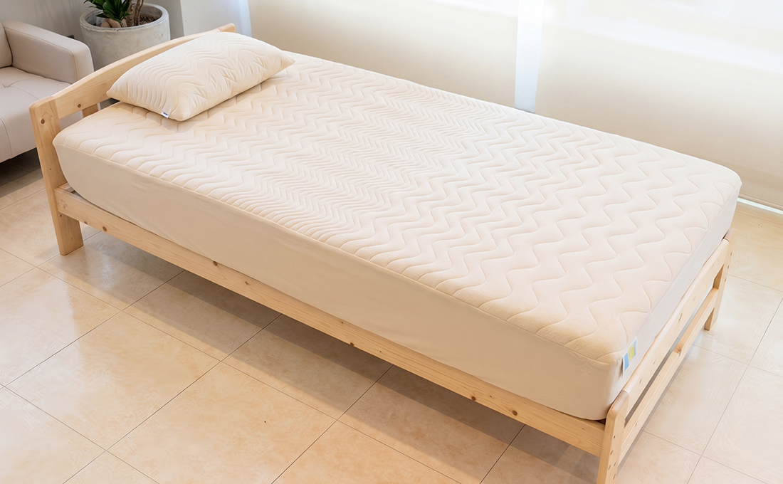 Recovery Sleep 血行促進・疲労回復寝具敷き パッド シングル（100ｘ205㎝） +枕パッド（43ｘ63㎝）セット 一般医療機器　ベージュ