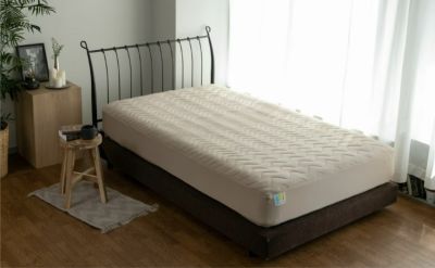 Recovery Sleep 血行促進・疲労回復寝具敷き　パッド セミダブル（120x205cm）　+枕パッド（43ｘ63㎝）セット 一般医療機器　ベージュ